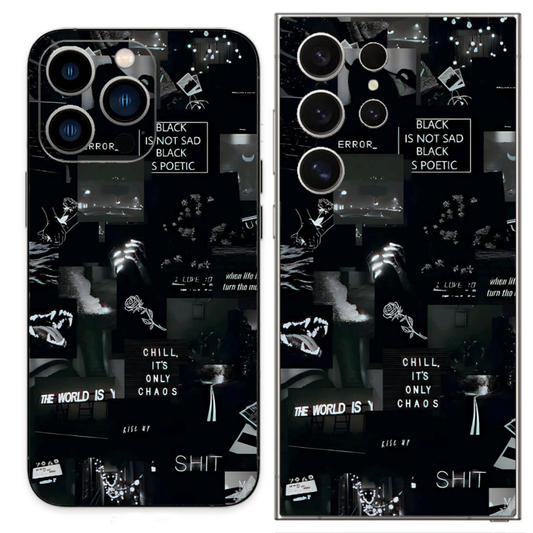 black Broken Phone Skin